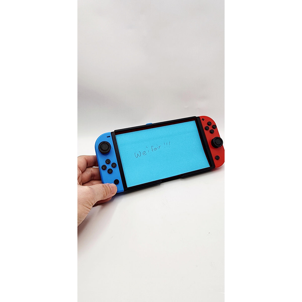 Controller-style magnetic sticky note 3D printed holder, view 5