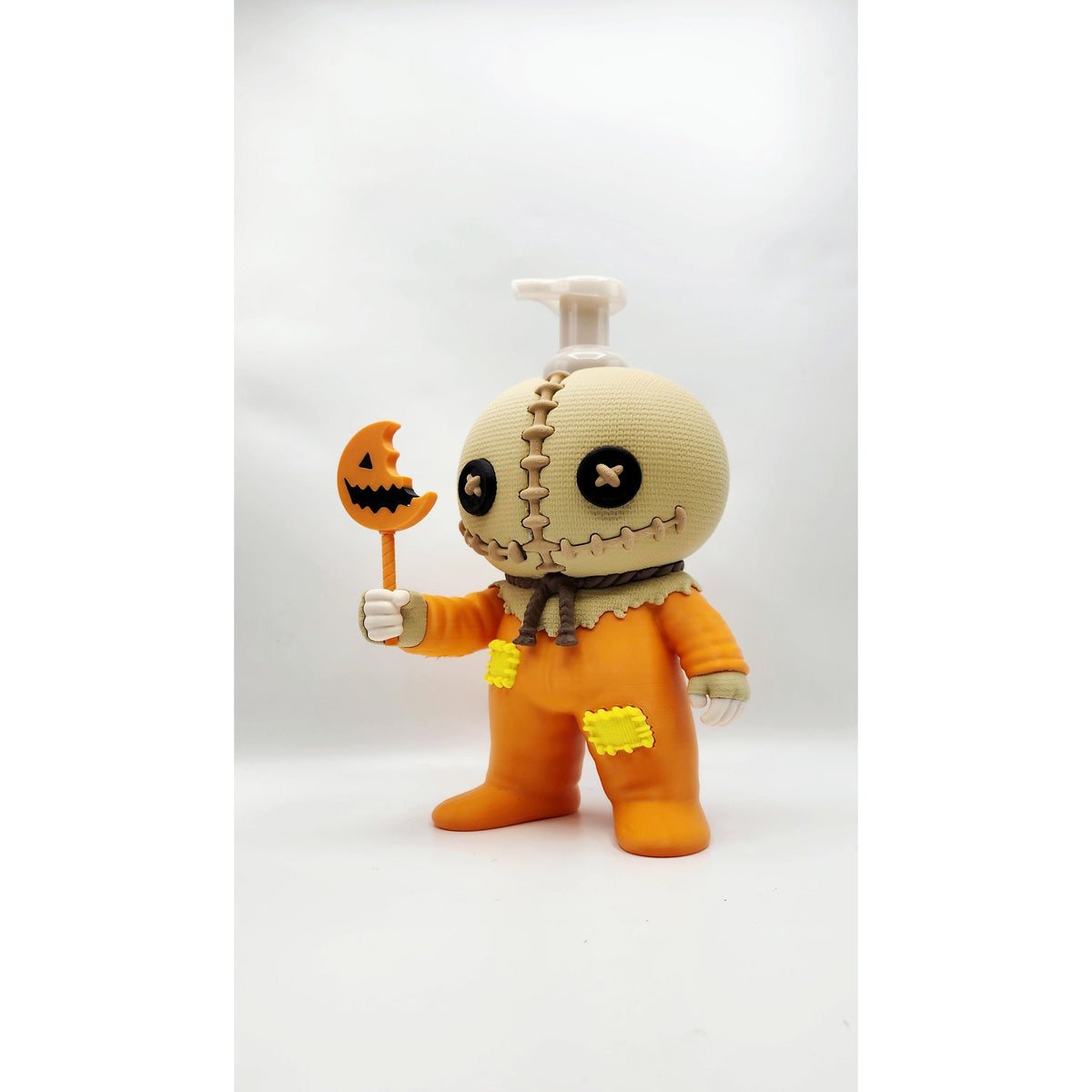 Burlap Sack Figure 3D printed soap bottle sleeve, view 4