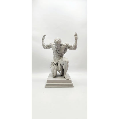 Atlas statue 3D printed controller stand, view 5