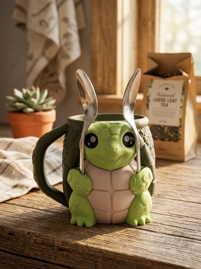 Turtle 3D printed ice cream pint holder, view 7