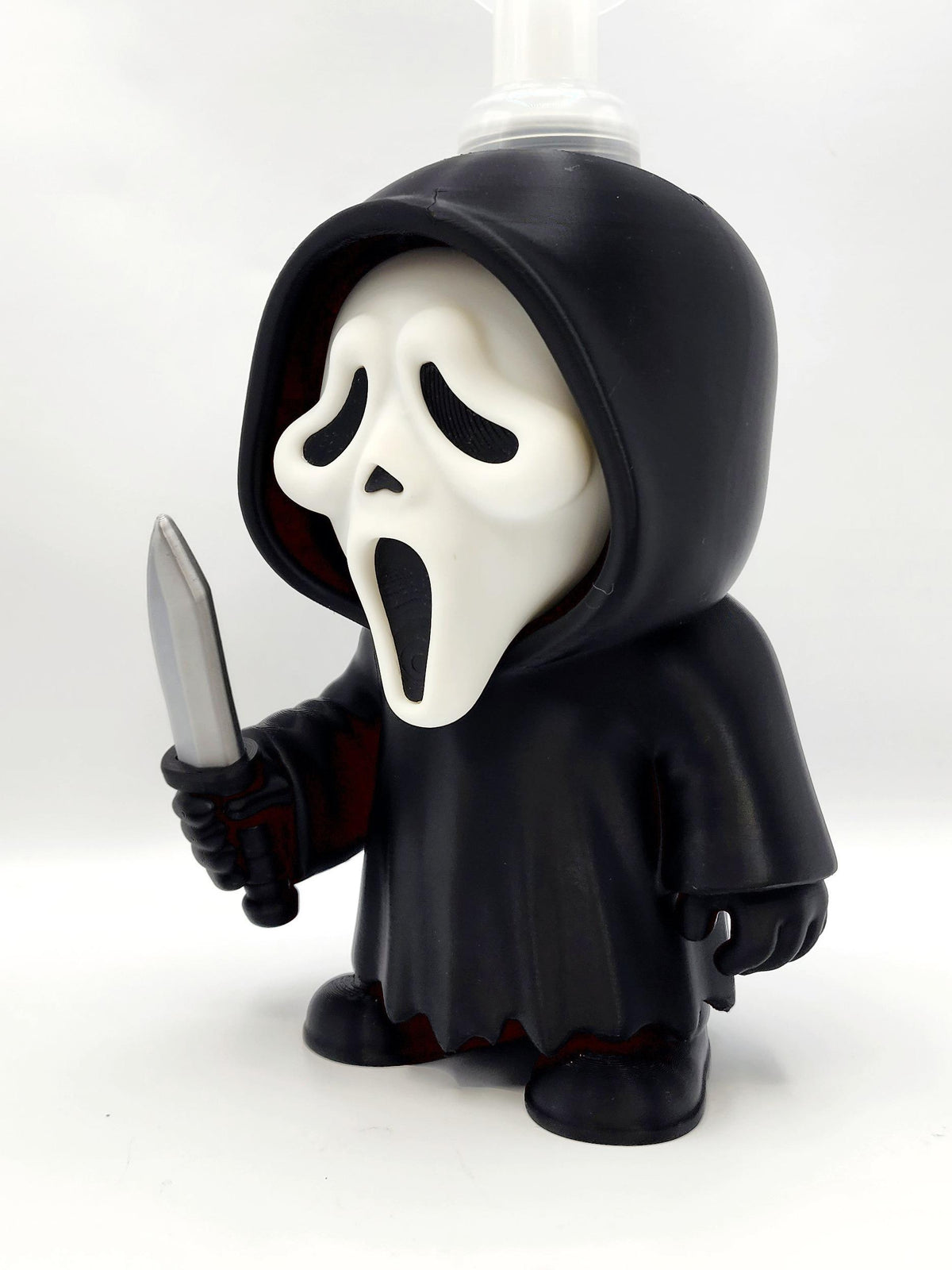 Halloween Ghost Slasher 3D printed soap pump holder, view 5