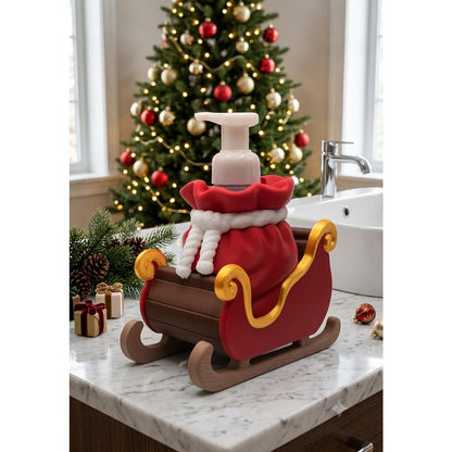 Santa's Sleigh 3D printed soap holder, view 1